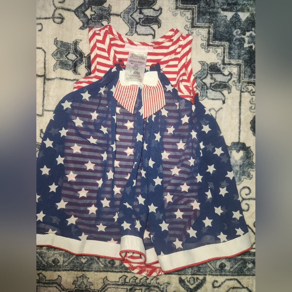 Bonnie Baby Red, White, and Blue Star Dress